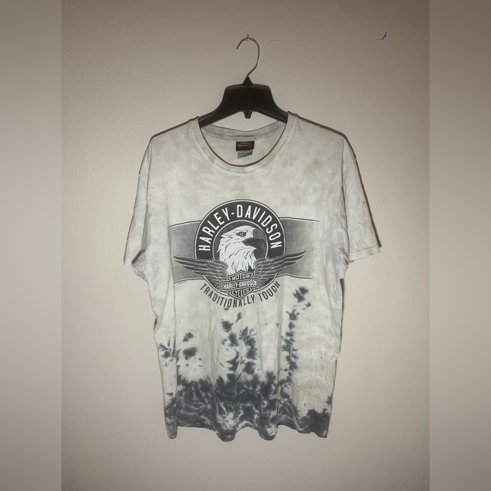 Harley Davidson Tee Shirt Mens Large White Faded Timeless Legend Eagle